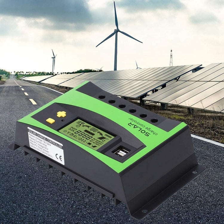 30A 12V/24V AUTO PWM Solar Charge Controller USB Output Solar Controller