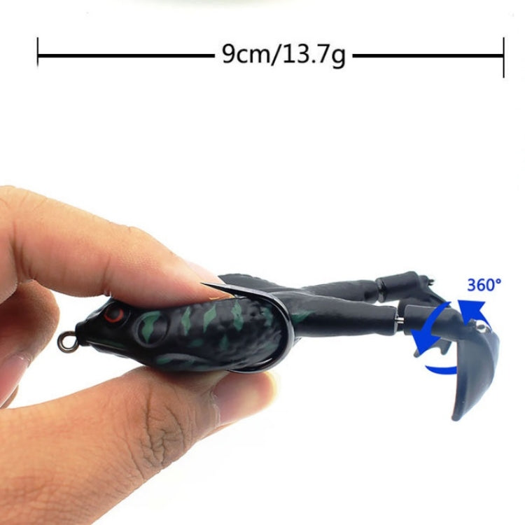 2 PCS Rotating Legs Thunder Frog Outdoor Fishing Bionic Bait