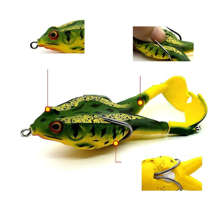 2 PCS Rotating Legs Thunder Frog Outdoor Fishing Bionic Bait