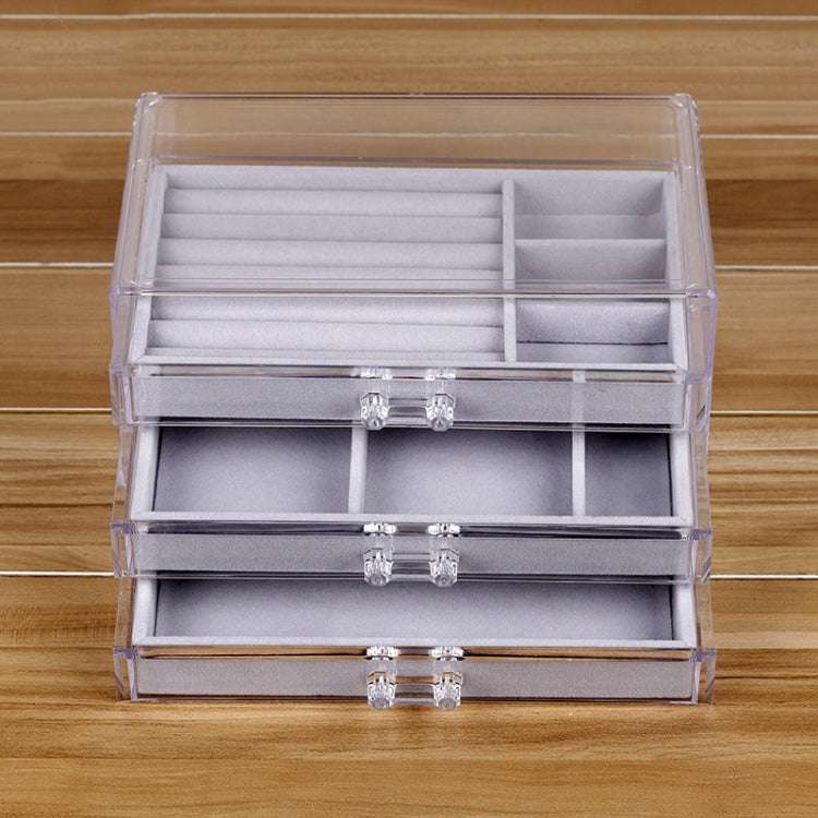 Acrylic Three-Layer Drawer Jewelry Box Jewelry Storage Display Packaging Box