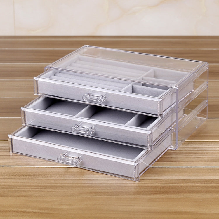Acrylic Three-Layer Drawer Jewelry Box Jewelry Storage Display Packaging Box