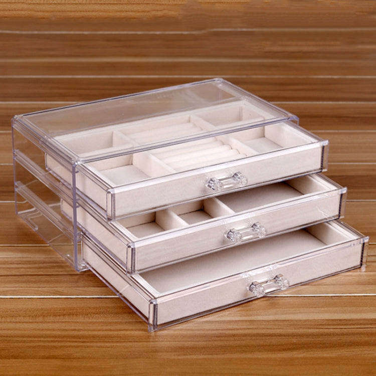 Acrylic Three-Layer Drawer Jewelry Box Jewelry Storage Display Packaging Box