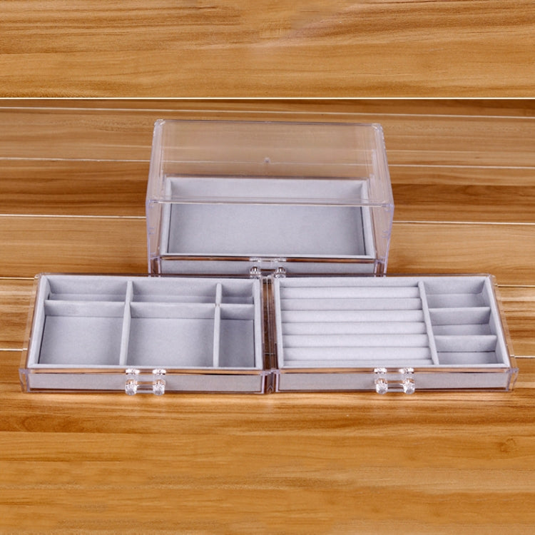Acrylic Three-Layer Drawer Jewelry Box Jewelry Storage Display Packaging Box