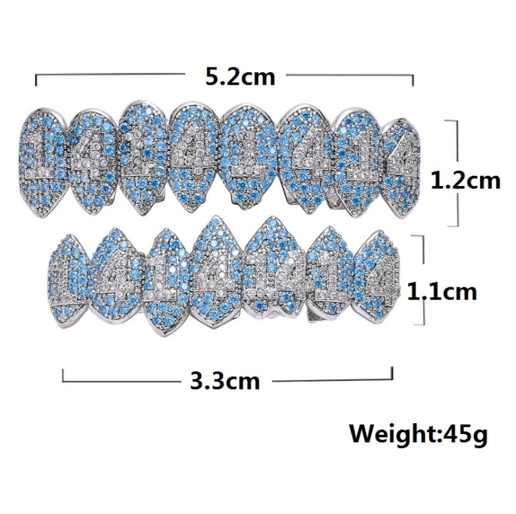 Halloween Accessories Micro-Inlaid Zircon Hip-Hop Braces, Colour: Silver Suit