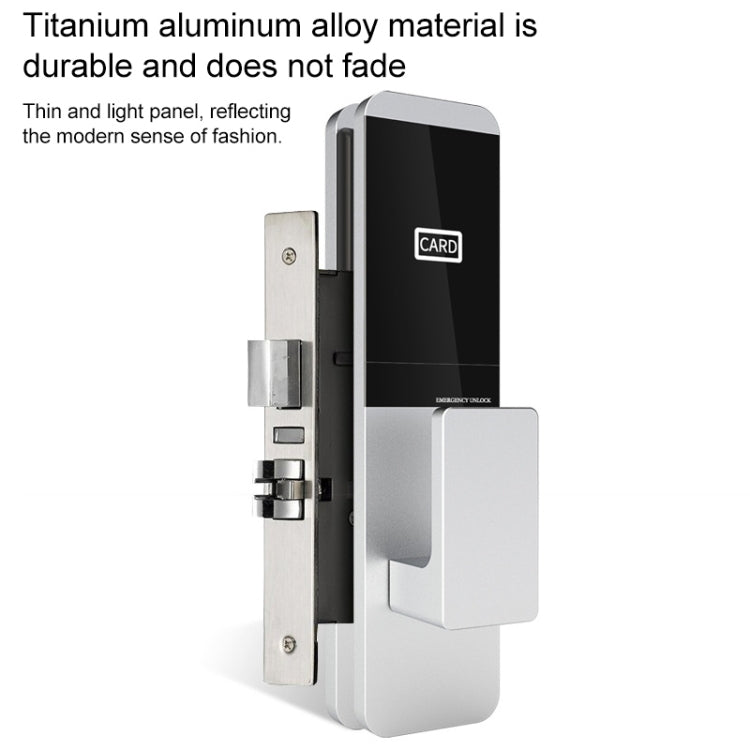 Upgrade Edition Hotel Rental Room Apartment IC Card Swipe Smart Electronic Magnetic Card Induction Door Lock(Silver)
