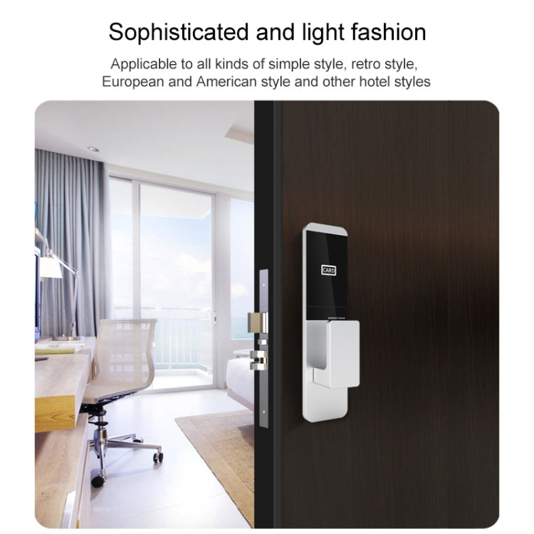 Upgrade Edition Hotel Rental Room Apartment IC Card Swipe Smart Electronic Magnetic Card Induction Door Lock(Silver)