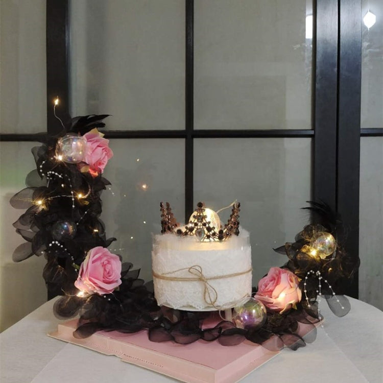 Feather Moon Ship Cake Decoration Valentine Day Present, Size: Black  Moon Boat