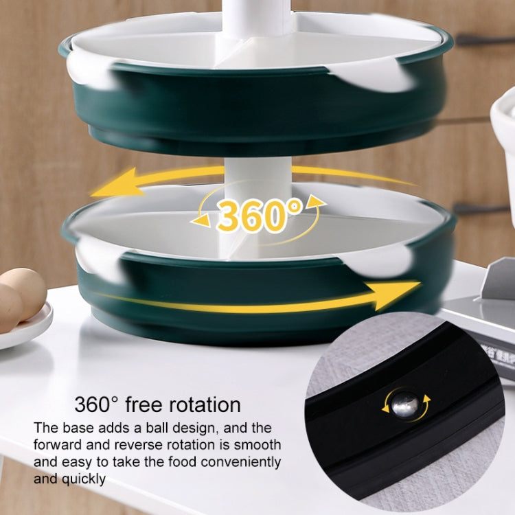 Hot Pot Platter Rotating Sub-Divided Drain Basket Fruit And Vegetable Cleaning Basket,Style: Three-layer (Bean Pink)