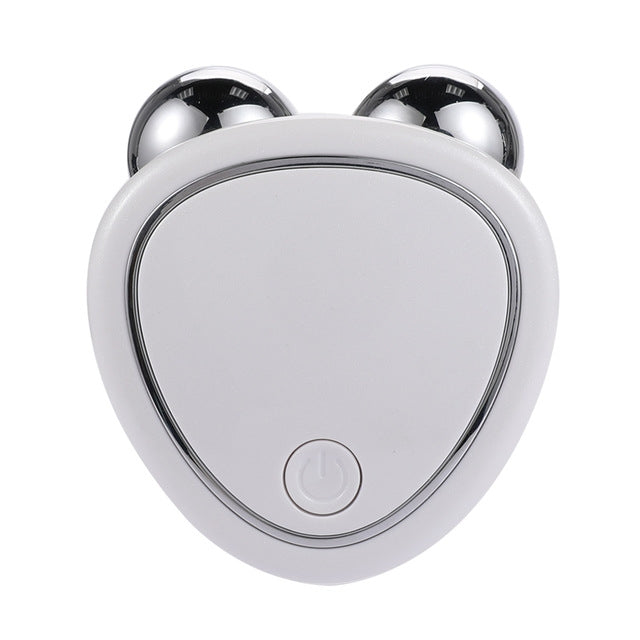 Portable Facial Micro-Current Beauty Instrument For Lifting Firming Thinning Double Roller Massage Instrument