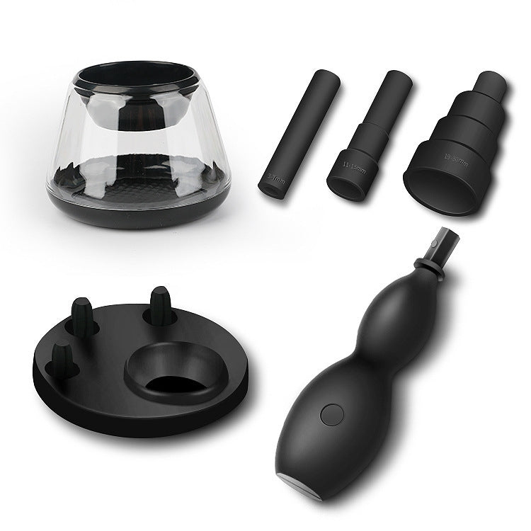 Electric Makeup Brush Automatic Cleaner Glue Shaker(Black)