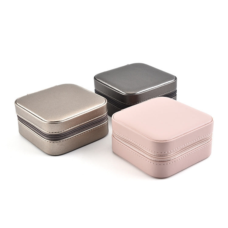 2 PCS Portable Jewelry Storage Box Earrings Ring Jewelry Box