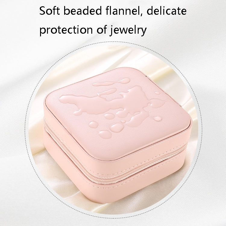 2 PCS Portable Jewelry Storage Box Earrings Ring Jewelry Box