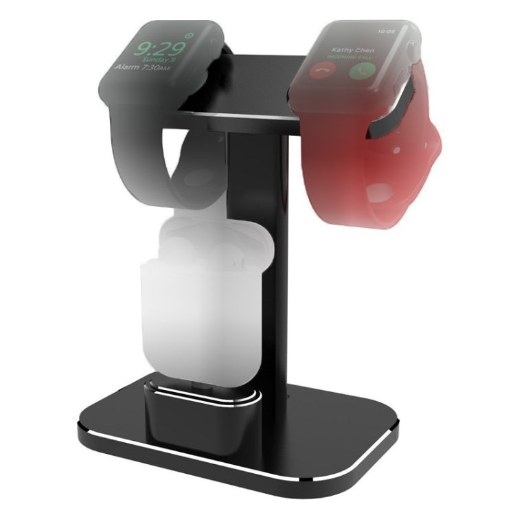 XMJ-003 Multifunctional Metal Desktop Stand Wireless Charging Stand for iWatch / iPods