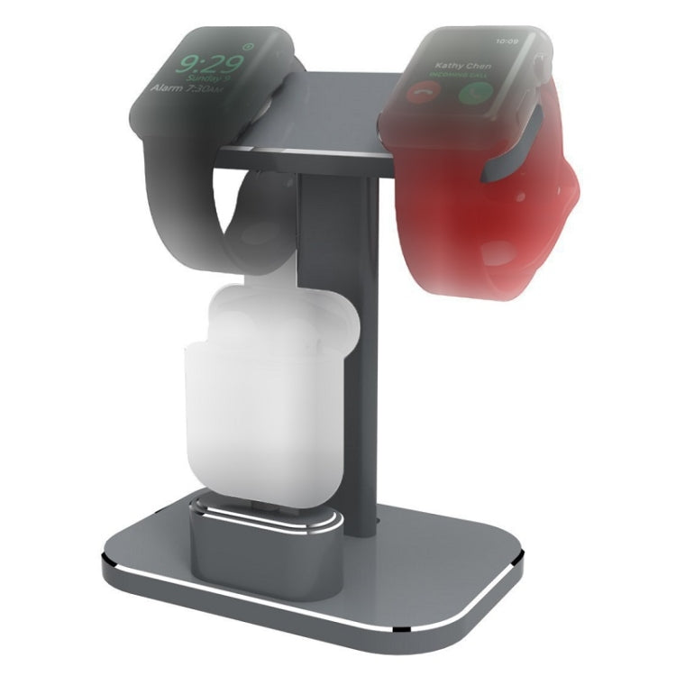 XMJ-003 Multifunctional Metal Desktop Stand Wireless Charging Stand for iWatch / iPods