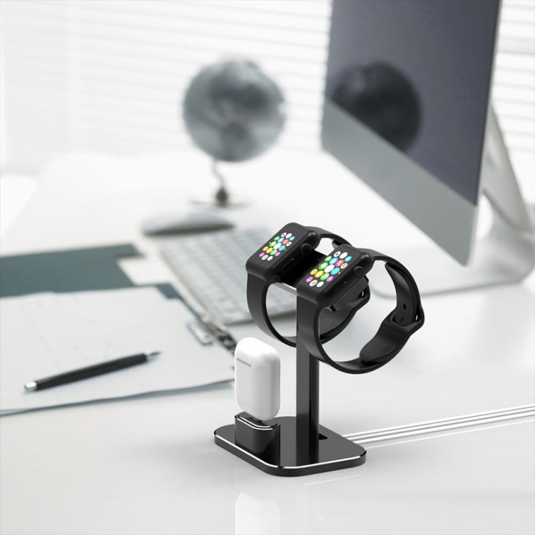 XMJ-003 Multifunctional Metal Desktop Stand Wireless Charging Stand for iWatch / iPods