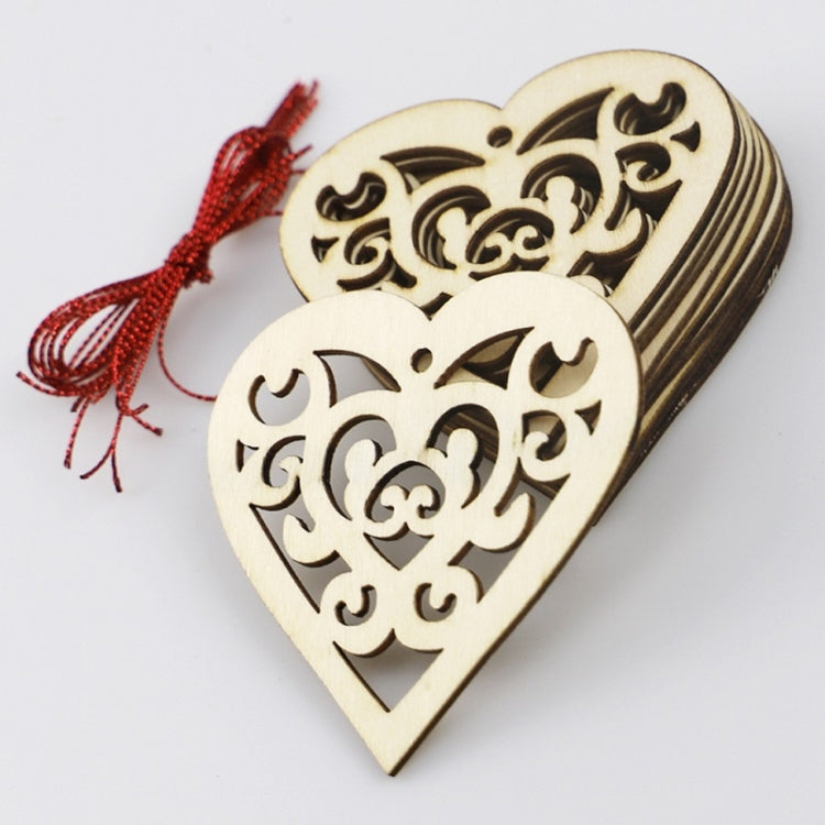 2 Packs Valentines Day Wedding Supplies Hollow Love Decoration Small Pendant JM01771