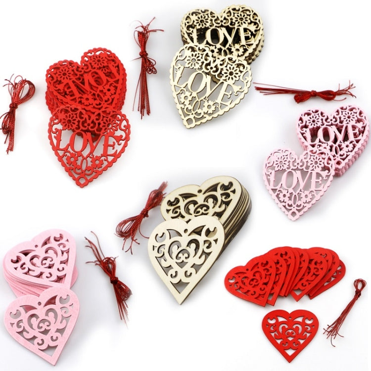 2 Packs Valentines Day Wedding Supplies Hollow Love Decoration Small Pendant JM01772
