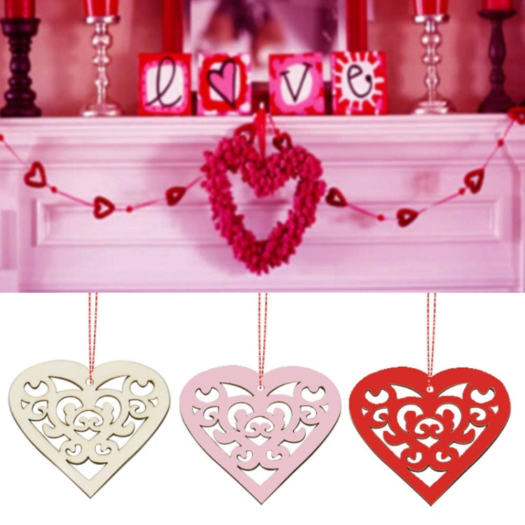 2 Packs Valentines Day Wedding Supplies Hollow Love Decoration Small Pendant JM01772