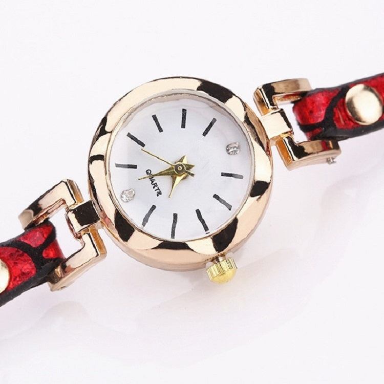 3 PCS Ladies Five-pointed Star Bright Leather Belt Quartz Watch Bracelet Watch