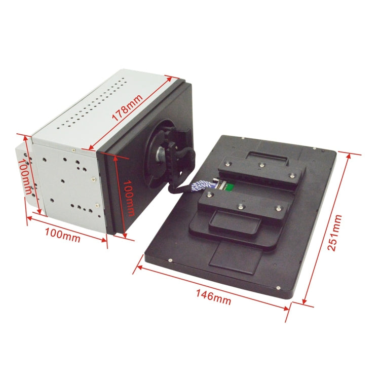 10.1 inch Android Navigation Dual Universal Machine 180 Degree Rotating Head Car Navigation Integrated GPS WiFi 1G+16G