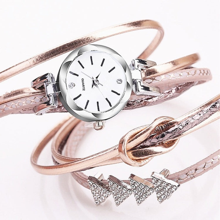2 PCS Ladies Triangle Christmas Tree Shape PU Belt Quartz Watch Bracelet Watch