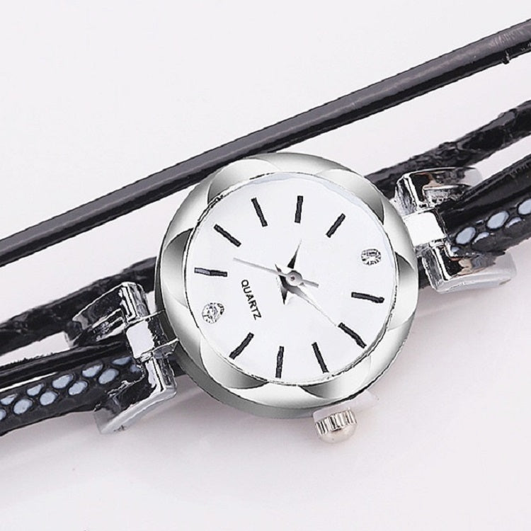 2 PCS Ladies Triangle Christmas Tree Shape PU Belt Quartz Watch Bracelet Watch