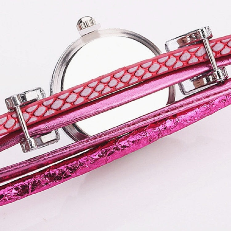 2 PCS Ladies Triangle Christmas Tree Shape PU Belt Quartz Watch Bracelet Watch