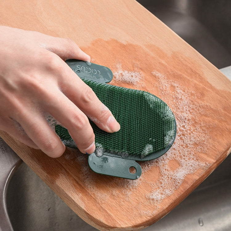 3 Sets Cactus Burr Cleaning Brush Kitchen Bendable Filter Mesh Cutting Board Gap Cleaning Brush