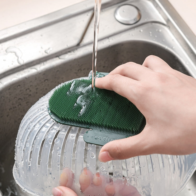 3 Sets Cactus Burr Cleaning Brush Kitchen Bendable Filter Mesh Cutting Board Gap Cleaning Brush