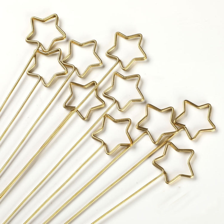 4 PCS Metal Flower Insert Greeting Card  Korean Metal Card Holder Bouquet Packaging Materials