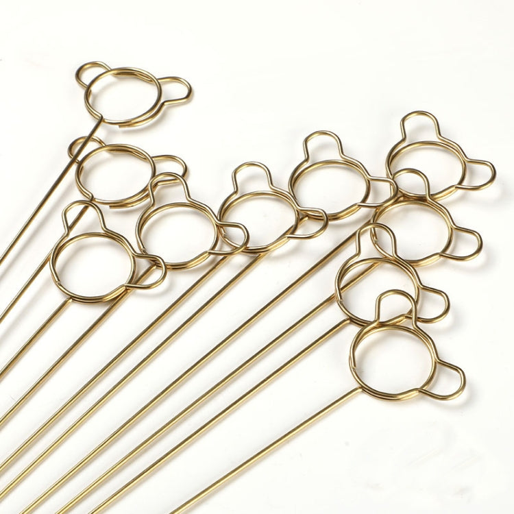 4 PCS Metal Flower Insert Greeting Card  Korean Metal Card Holder Bouquet Packaging Materials