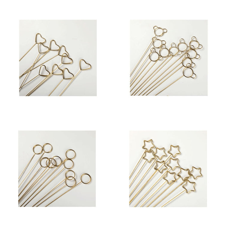 4 PCS Metal Flower Insert Greeting Card  Korean Metal Card Holder Bouquet Packaging Materials