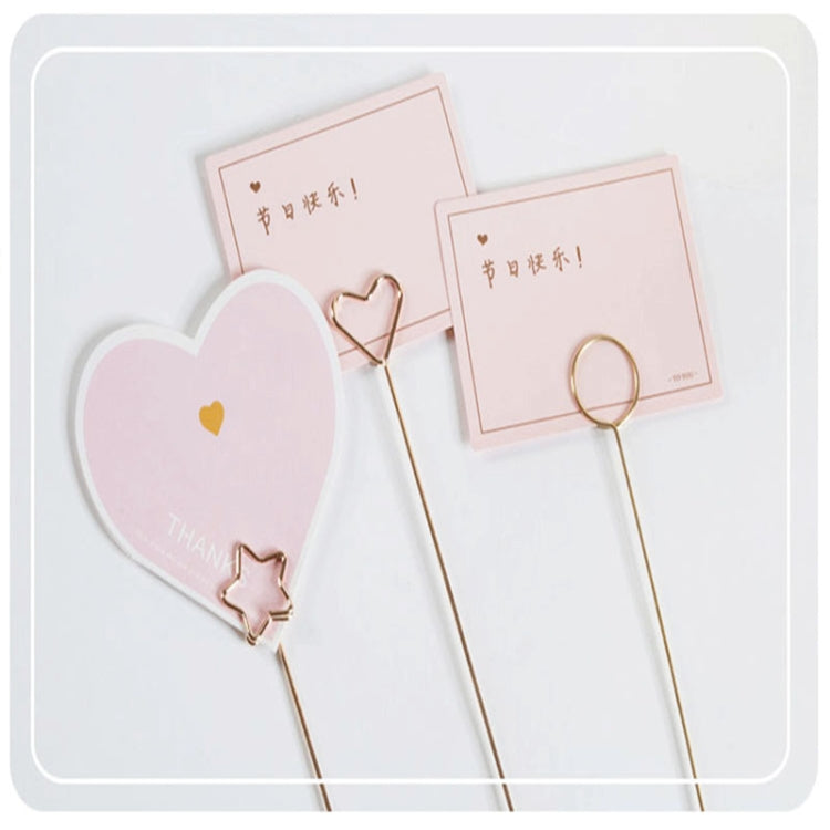 4 PCS Metal Flower Insert Greeting Card  Korean Metal Card Holder Bouquet Packaging Materials