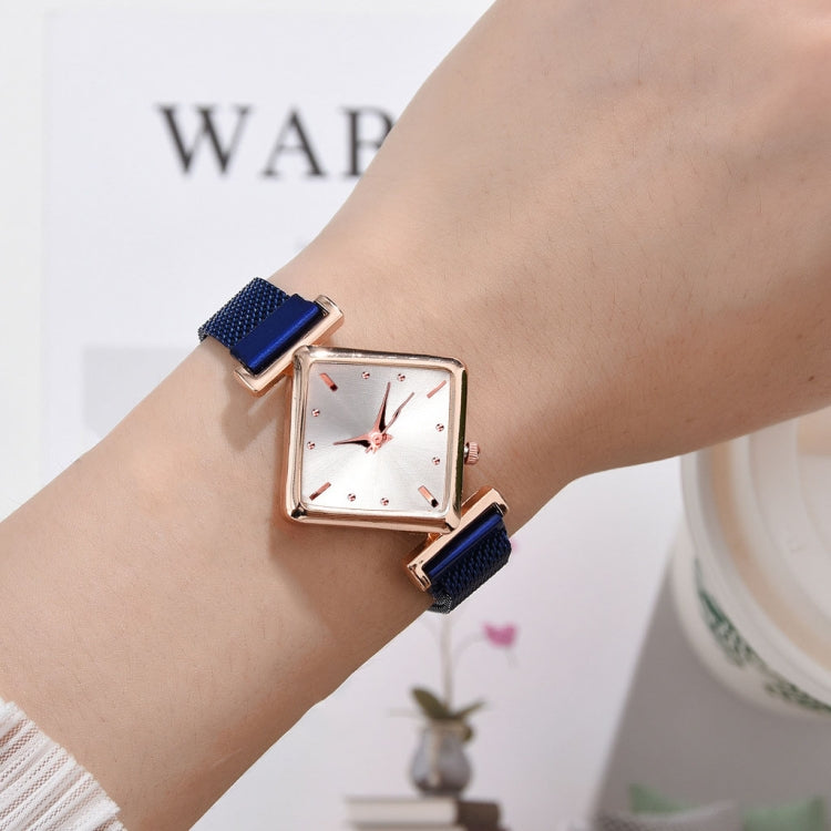 2 PCS Ladies Diamond Dial Quartz Watch, Colour: Blue