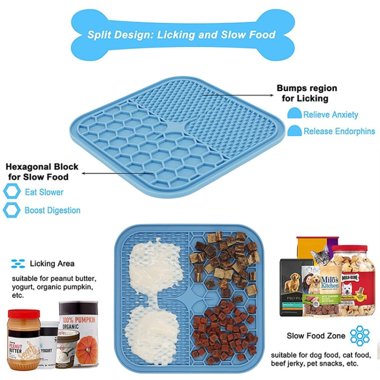 A012 Silicone Pet Sucker Licking Pad Anti-Choking Slow Food Bowl, Specification: Large