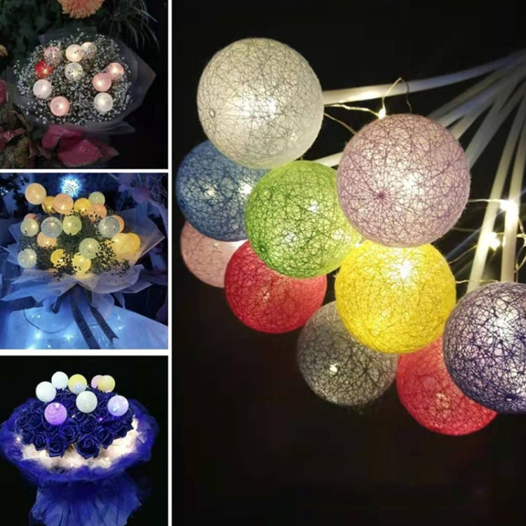 2 PCS Bouquet Cotton Ball Lights Starry Sky Ball Lights Flowers Decoration Packaging Materials