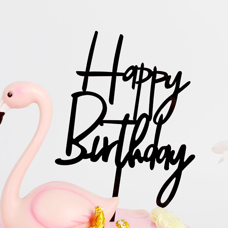 10 PCS Acrylic Birthday Cake Insert Card Manufacturer New Birthday Holiday Cake Insert Card Net Celebrity Baking Decoration Plug-In