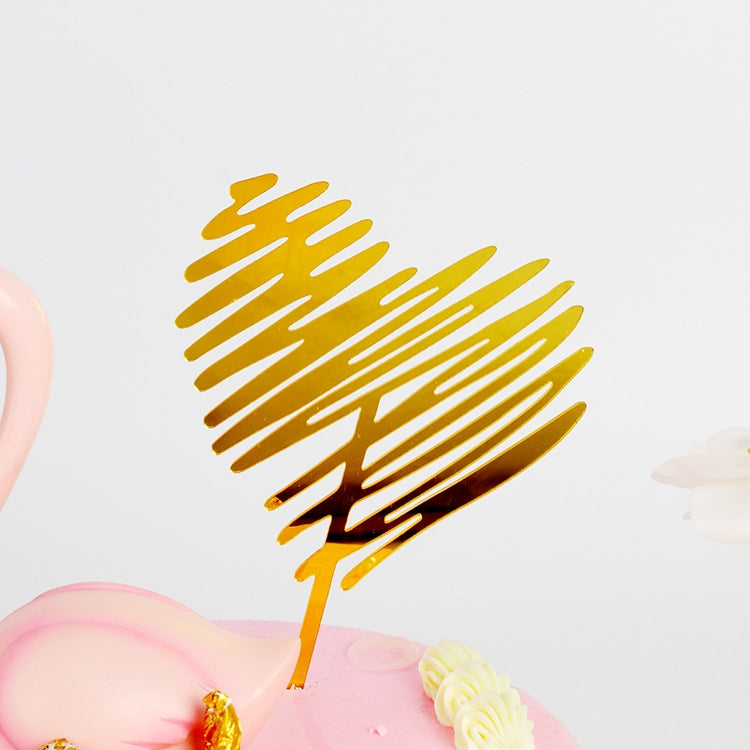 10 PCS Acrylic Birthday Cake Insert Card Manufacturer New Birthday Holiday Cake Insert Card Net Celebrity Baking Decoration Plug-In