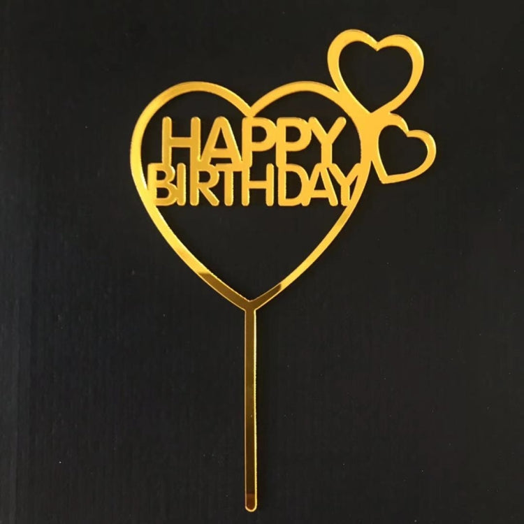 10 PCS Acrylic Birthday Cake Insert Card Manufacturer New Birthday Holiday Cake Insert Card Net Celebrity Baking Decoration Plug-In