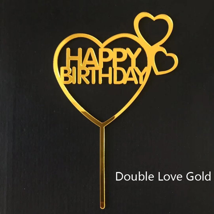 10 PCS Acrylic Birthday Cake Insert Card Manufacturer New Birthday Holiday Cake Insert Card Net Celebrity Baking Decoration Plug-In