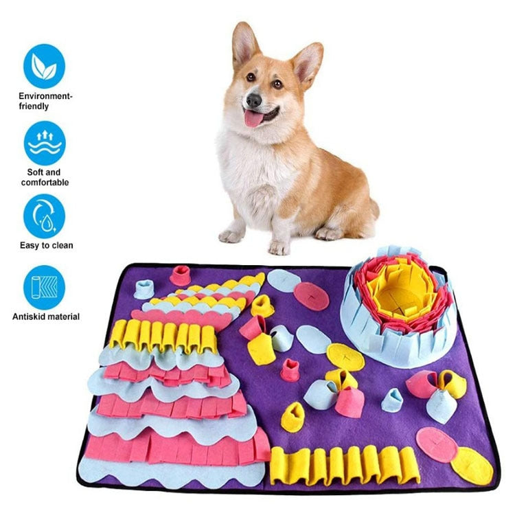 Pet Sniffing Mat  Ease Emotion  Release Energy  Slow Food Training Blanket  Puzzle Game Toy Blanket