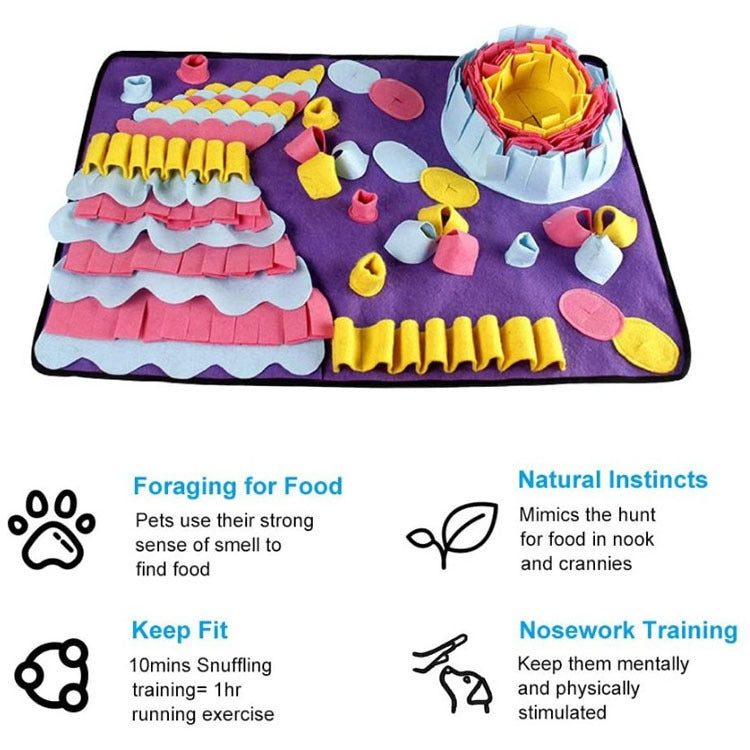 Pet Sniffing Mat  Ease Emotion  Release Energy  Slow Food Training Blanket  Puzzle Game Toy Blanket