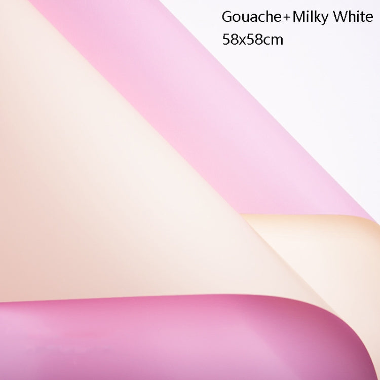 2 Bags Two-Color Waterproof Flower Wrapping Paper, Colour: Gouache+Milky White