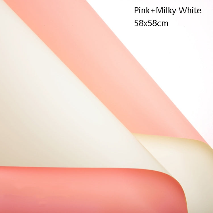 2 Bags Two-Color Waterproof Flower Wrapping Paper, Colour: Pink+Milky White