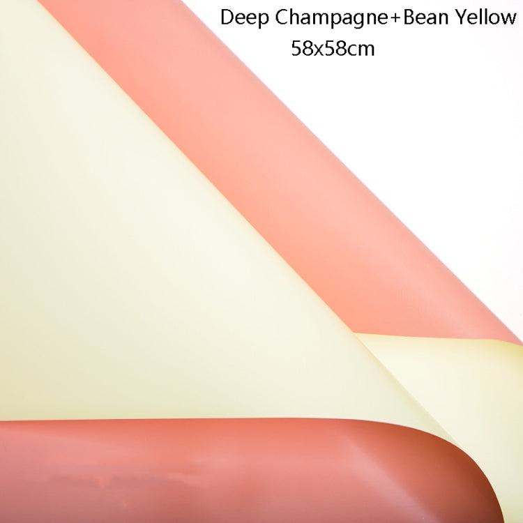 2 Bags Two-Color Waterproof Flower Wrapping Paper, Colour: Deep Champagne+Bean Yellow