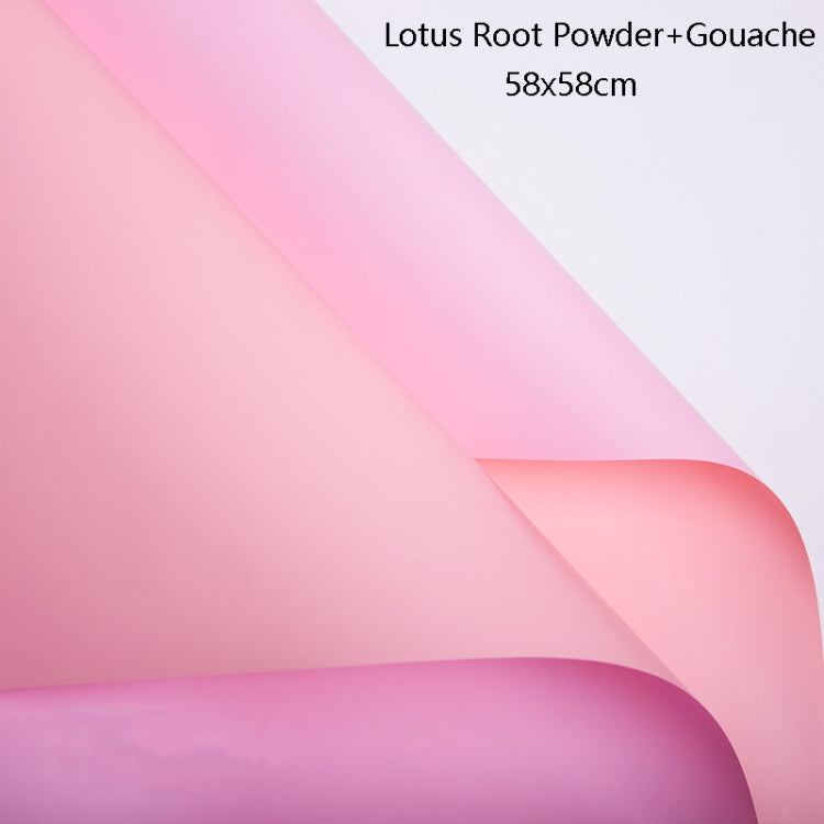2 Bags Two-Color Waterproof Flower Wrapping Paper, Colour: Lotus Root Powder+Gouache