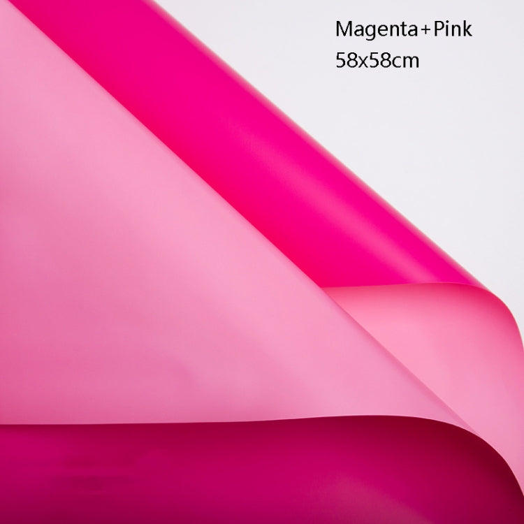 2 Bags Two-Color Waterproof Flower Wrapping Paper, Colour: Magenta+Pink