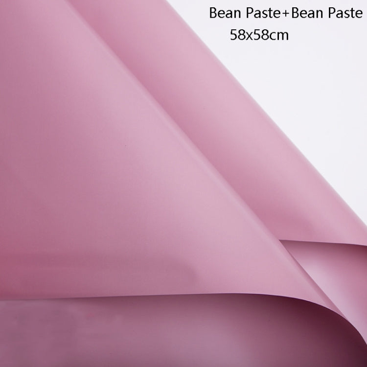 2 Bags Two-Color Waterproof Flower Wrapping Paper, Colour: Bean Paste+Bean Paste