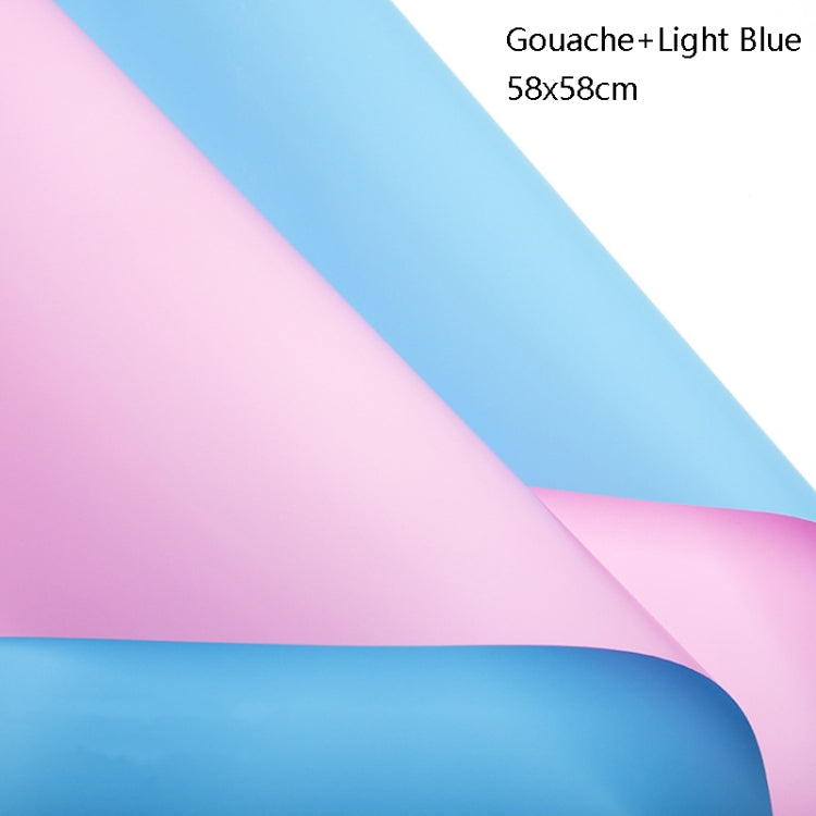 2 Bags Two-Color Waterproof Flower Wrapping Paper, Colour: Gouache+Light Blue