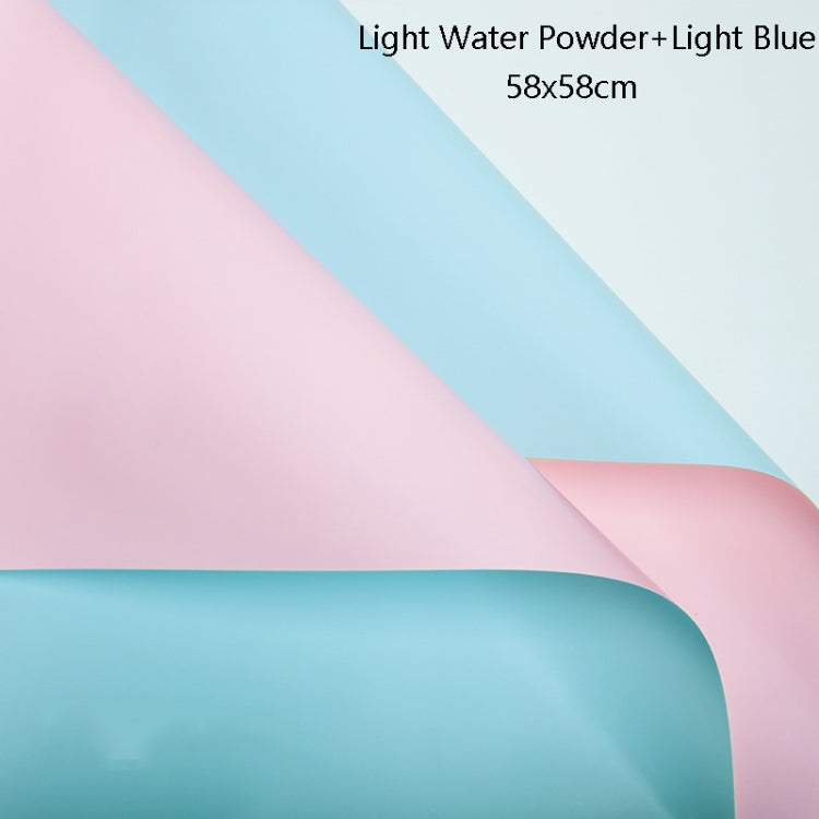 2 Bags Two-Color Waterproof Flower Wrapping Paper, Colour: Light Water Powder+Light Blue